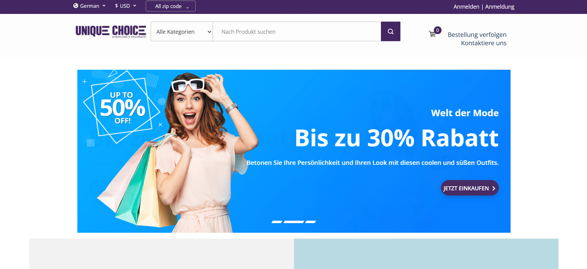 E-commerce Development — Unique Choice